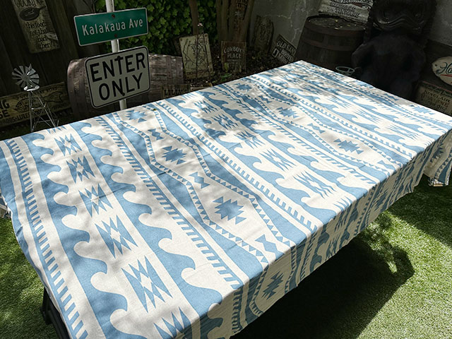 サーフ柄マルチカバー　（ライトブルー）　225cm×150cm　コットン製フリークロス　■　アメリカン雑貨　アメリカ雑貨 |  | 05