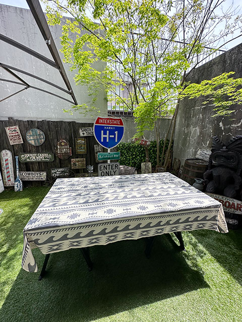 サーフ柄マルチカバー　（グレー）　225cm×150cm　コットン製フリークロス　■　アメリカン雑貨　アメリカ雑貨 |  | 03