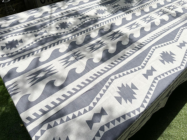 サーフ柄マルチカバー　（グレー）　225cm×150cm　コットン製フリークロス　■　アメリカン雑貨　アメリカ雑貨 |  | 06