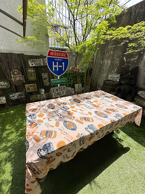 アメリカンフードラベル　マルチカバー　（ピーナッツバター）　225cm×150cm　コットン製フリークロス　■ アメリカ雑貨 アメリカン雑貨 |  | 04