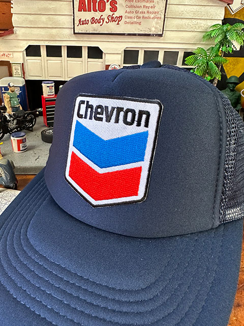 Chevron 石油企業 企業キャップ USA製 90s企業物 chevron シェブロン キャップ ガソリンスタンド アメリカ企業 雑貨