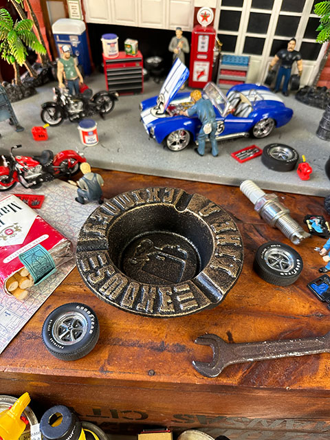 アイアンアシュトレイ （スモーカー/ゴールド） □ アメリカン雑貨