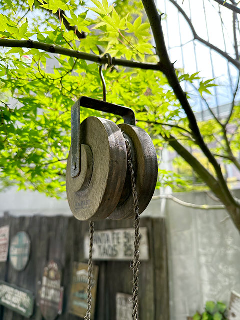 アンティーク滑車プランター （Sサイズ） □ アメリカン雑貨 アメリカ