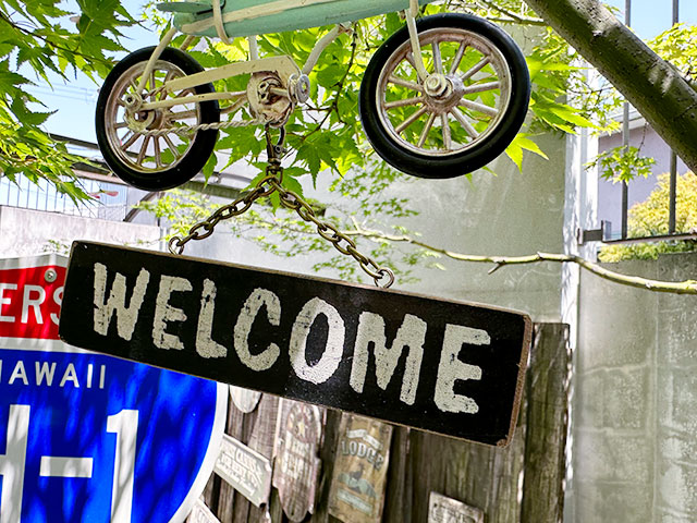 ビーチクルーザー　ウェルカムサイン　（車体色アイボリー）　■　アメリカン雑貨　アメリカ雑貨 |  | 03