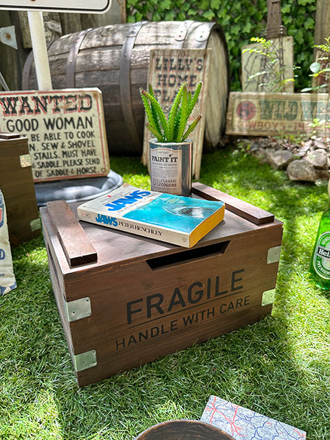 フラジール　フタ付きコンテナ　Sサイズ　（ブラウン）　木箱　■ アメリカ雑貨 アメリカン雑貨 | 