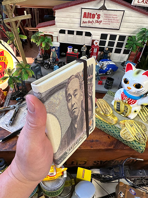 壱万円札ノートブック　（Sサイズ）　金運招福　商売繁盛　開運招福　■　アメリカン雑貨　アメリカ雑貨 |  | 02