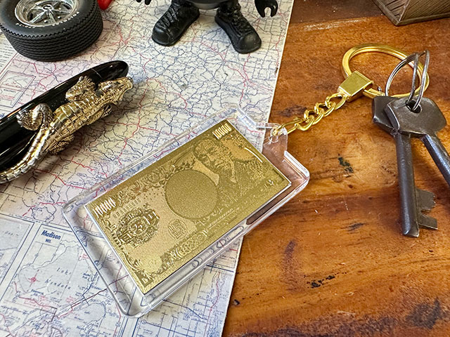 金運招福　金の壱万円札キーホルダー　商売繁盛　開運招福 ■ アメリカン雑貨 アメリカ雑貨 |  | 01