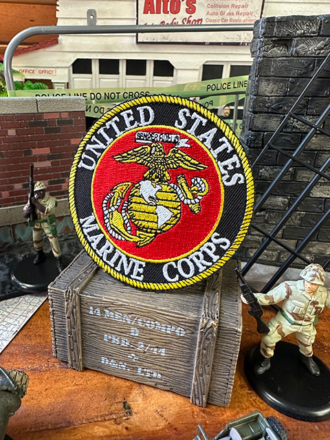 U.S.マリーン　ミリタリーワッペン　（ラウンド/エンブレム/直径7.8cm）　■　アメリカン雑貨　アメリカ雑貨 | 