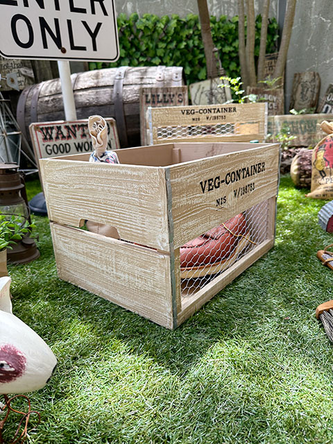 ヴィンテージ ベジタブルボックス Lサイズ 単品 □ アメリカン雑貨