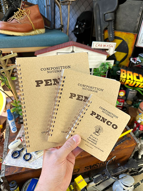 PENCO　ペンコ　ダブルリングノート　S+M+Lの3冊セット　7mm　罫線　コイルノート　メモ帳　（ナチュラル）　HIGHTIDE　ハイタイド | 