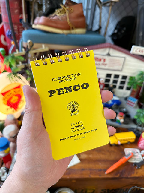 PENCO　ペンコ　コイルノートパッドS　ミニサイズ　メモ帳　7mm　罫線　ダブルリングノート　（イエロー）　HIGHTIDE　ハイタイド | 