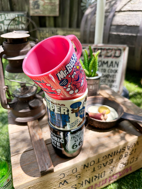 【1970s vintage】 マグ マグツリーセット 箱入り アメリカ Retro mug tree set, 70s vintage Japan ceramic coffee mugs