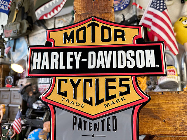 ハーレーダビッドソン　パテント　エンボスティンサイン　ブリキ看板 ■ アメリカ雑貨 アメリカン雑貨 | Harley Davidson | 01
