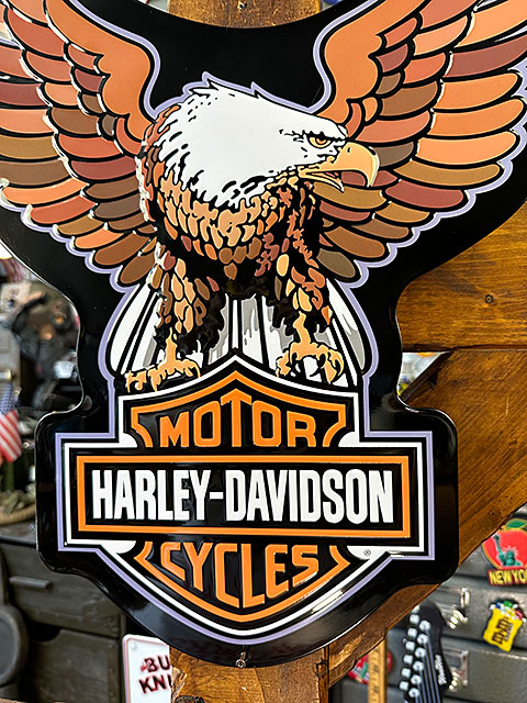 ハーレーダビッドソン　ハーレーイーグルB&Sロゴ　エンボスティンサイン　ブリキ看板 ■ アメリカン雑貨 アメリカ雑貨 | Harley Davidson | 01