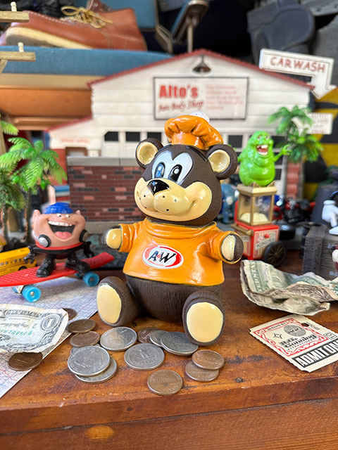 A＆W　ルートベアー　ソフビバンク　貯金箱 ■ アメリカン雑貨 アメリカ雑貨