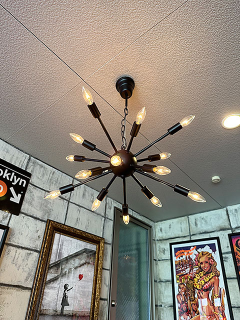 スプートニクランプ　16灯タイプ本体　LED球対応　（マットブラック）　※電球は別売です　■　アメリカン雑貨　アメリカ雑貨 |  | 08