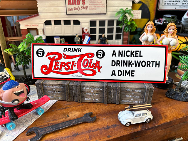 ペプシ　バンパーステッカー　（30年代ロゴ/5セント）　■　アメリカン雑貨　アメリカ雑貨 | 