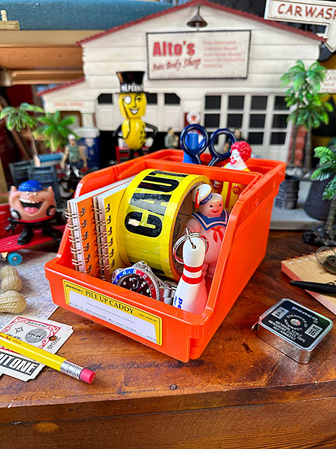 PENCO　ペンコ　パイルアップキャディ　（オレンジ）　単品　収納ボックス　小物入れ　机上収納　HIGHTIDE　ハイタイド 爆買 | 