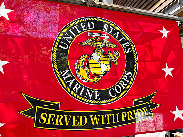 U.S.マリーン　ミリタリーフラッグ　DXバージョン　（SERVED WITH PRIDE）　150cm×89cm　MADE IN U.S.A.　■　アメリカン雑貨 |  | 02