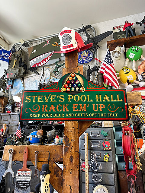 ★稀少な絶盤品★ スティーブズ・プールバー　U.S.ヘヴィースチールサイン　看板 ■ アメリカン雑貨 アメリカ雑貨_7