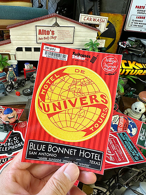 スーツケースステッカー　（#001/UNIVERS）　トラベルステッカー　■ アメリカ雑貨 アメリカン雑貨 |  | 02