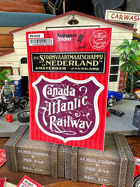 スーツケースステッカー　（#003/ATLANTIC）　トラベルステッカー　■ アメリカン雑貨 アメリカ雑貨 | 