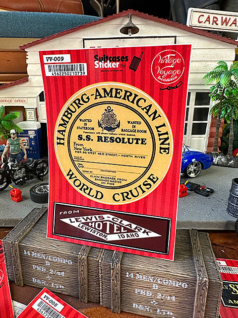 スーツケースステッカー　（#009/HAMBURG-AMERICAN）　トラベルステッカー　■ アメリカン雑貨 アメリカ雑貨 | 