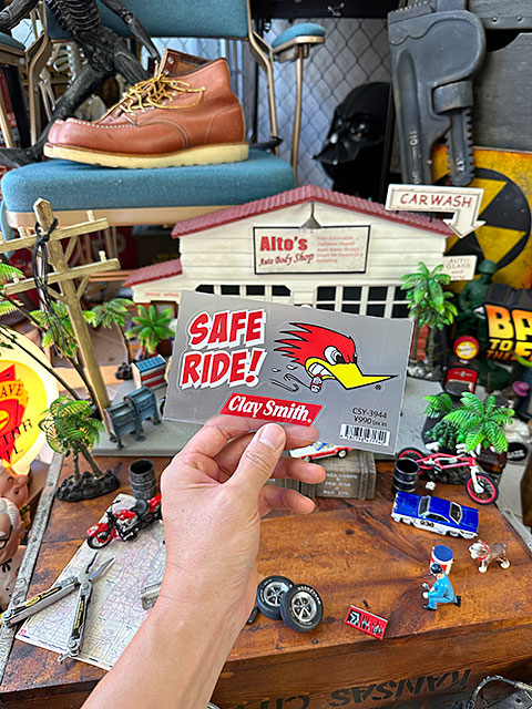 クレイスミス オフィシャル ステッカー （カラー SAFE RIDE!） 透明