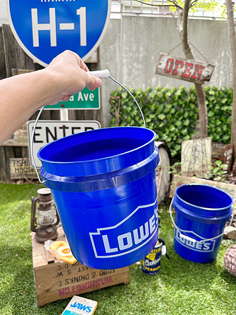 LOWE'S　ロウズ　2ガロン　ガレージバケツ　Sサイズ　MADE IN U.S.A.　容量7.5L ■ アメリカン雑貨 アメリカ雑貨