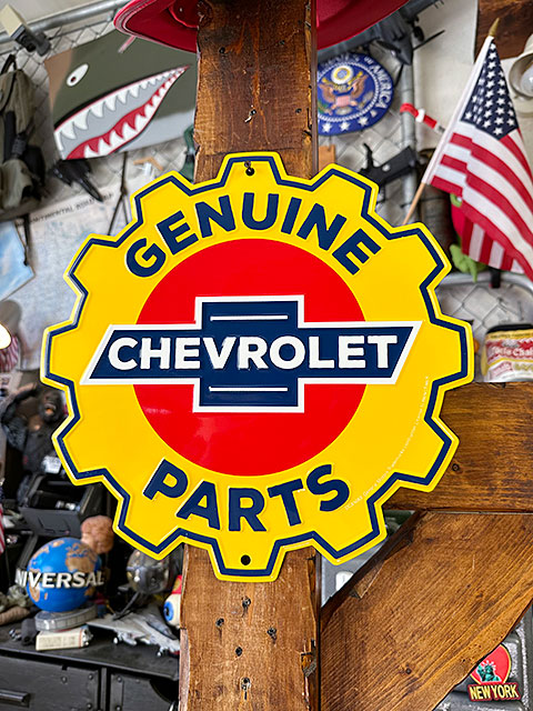 シボレー　ジェニュインパーツ　ギアシェイプ　看板 ■ アメリカン雑貨 アメリカ雑貨 |  | 05