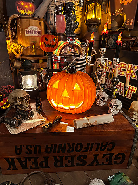 パンプキンランタン　ラウンド　（Sサイズ）　ハロウィン　ジャック・オ・ランタン　カボチャ　■　アメリカン雑貨　アメリカ雑貨 |  | 06