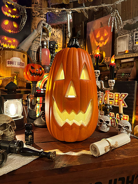 パンプキンランタン　ロング　34cm　（Sサイズ）　ハロウィン　ジャック・オ・ランタン　カボチャ　オバケ |  | 01