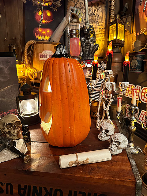 パンプキンランタン　ロング　34cm　（Sサイズ）　ハロウィン　ジャック・オ・ランタン　カボチャ　オバケ |  | 04