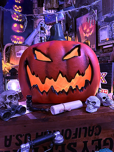 炎がメラメラ燃えてるみたい！　メラメラ　パンプキンランタン　42cm　ハロウィン　ジャック・オ・ランタン　カボチャ　オバケ |  | 01