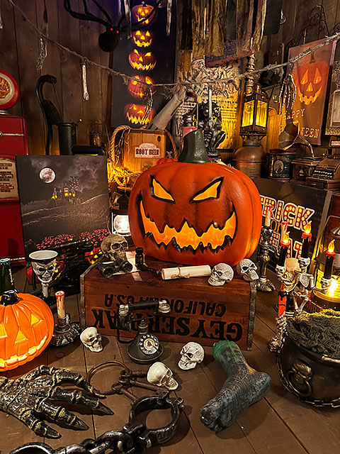 炎がメラメラ燃えてるみたい！　メラメラ　パンプキンランタン　42cm　ハロウィン　ジャック・オ・ランタン　カボチャ　オバケ |  | 02