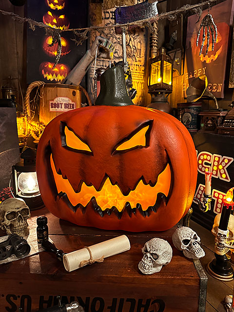 炎がメラメラ燃えてるみたい！　メラメラ　パンプキンランタン　42cm　ハロウィン　ジャック・オ・ランタン　カボチャ　オバケ |  | 08