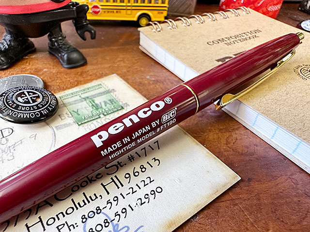 PENCO　ペンコ　ノックボールペン　0.5mm　（ワイン）　HIGHTIDE　ハイタイド　■　アメリカン雑貨　アメリカ雑貨