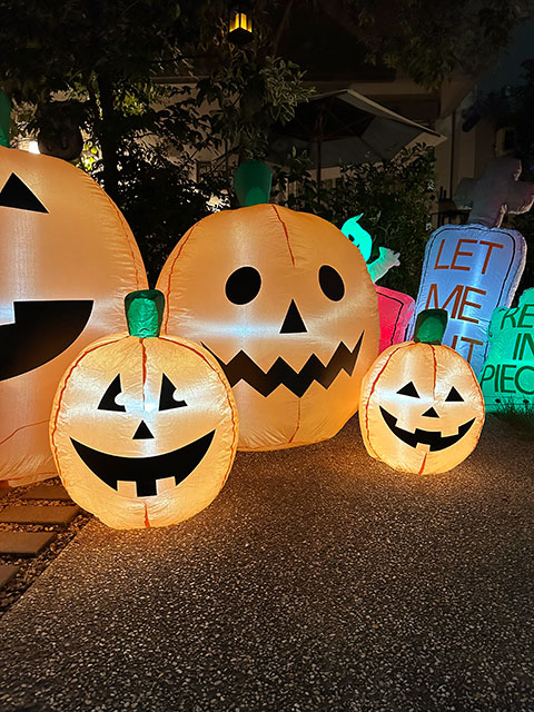 ハロウィン　6連ワイドパンプキン　エアーディスプレイ　Lサイズ　エアブロー　230cm ■ アメリカン雑貨 アメリカ雑貨 |  | 04