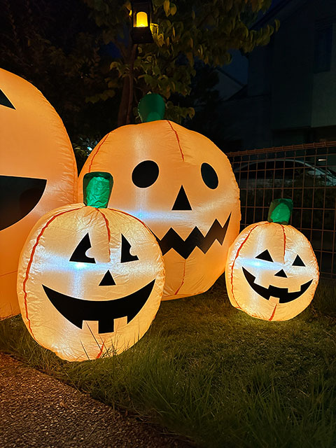 ハロウィン　6連ワイドパンプキン　エアーディスプレイ　Lサイズ　エアブロー　230cm ■ アメリカン雑貨 アメリカ雑貨 |  | 12