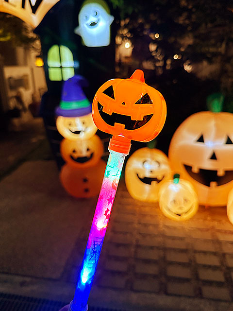 光る!ハロウィンスティック (パンプキン) 電池付きの詳細画像3