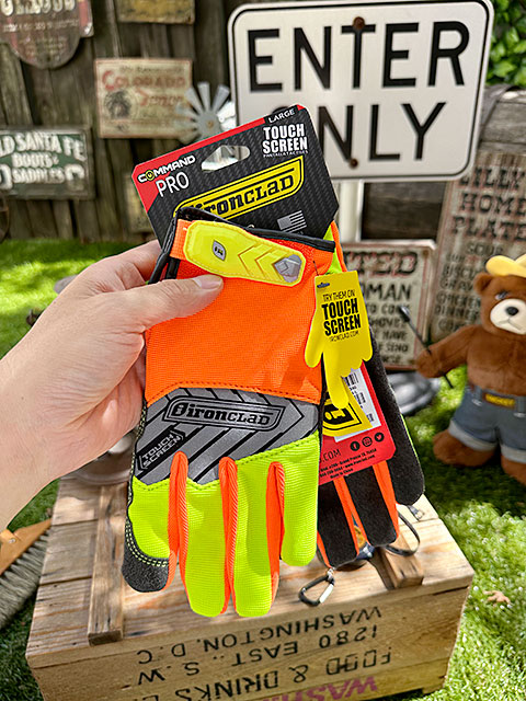 アメリカの蛍光色ワークグローブ　ハザードカラー　タッチPRO　作業手袋　（Lサイズ）　IRONCLAD社 |  | 02