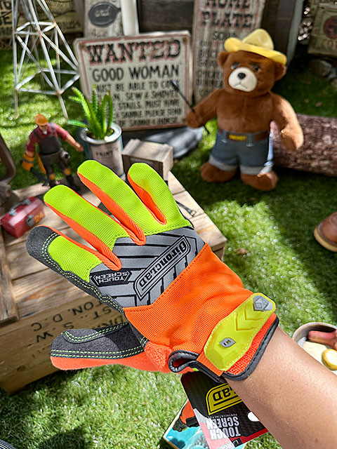 アメリカの蛍光色ワークグローブ　ハザードカラー　タッチPRO　作業手袋　（Lサイズ）　IRONCLAD社 | 