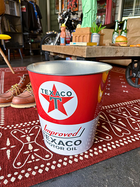 テキサコ トラッシュカン ゴミ箱 □ アメリカン雑貨 アメリカ雑貨