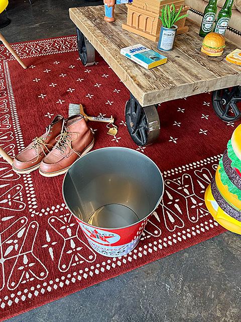 テキサコ トラッシュカン ゴミ箱 □ アメリカン雑貨 アメリカ雑貨