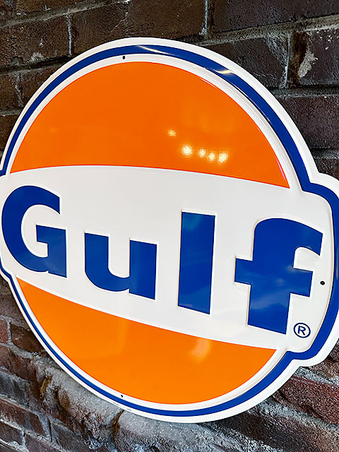 ド迫力！特大サイズ看板　ガルフ　ビッグサイズ　エンボスティンサイン　ブリキ看板 ■ アメリカン雑貨 アメリカ雑貨 |  | 02