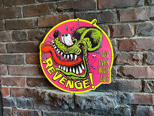 ラットフィンク　エンボスティンサイン　（リベンジ）　ブリキ看板　■　アメリカン雑貨　アメリカ雑貨 | RAT FINK | 03