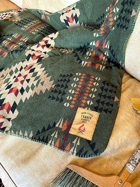 ランバー フリースブランケット Sサイズ（ナバホ柄/カーキ）70cm×100cm アメリカン雑貨 アメリカ雑貨 322918アメリカン雑貨