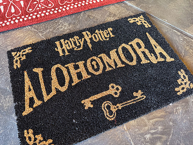 ハリーポッター ドアを開ける呪文 アロホモラ 玄関マット ドアマット