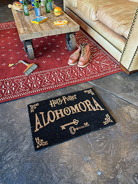 ハリーポッター ドアを開ける呪文 アロホモラ 玄関マット ドアマット
