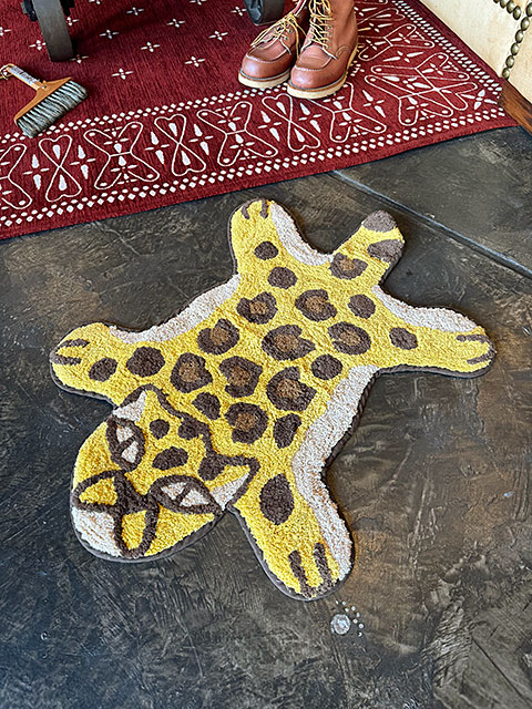 金持ちヒョウ柄じゅーたん　ヒョウマット　（Sサイズ）　ルームマットマット　室内用マット　■ アメリカン雑貨 アメリカ雑貨 | 